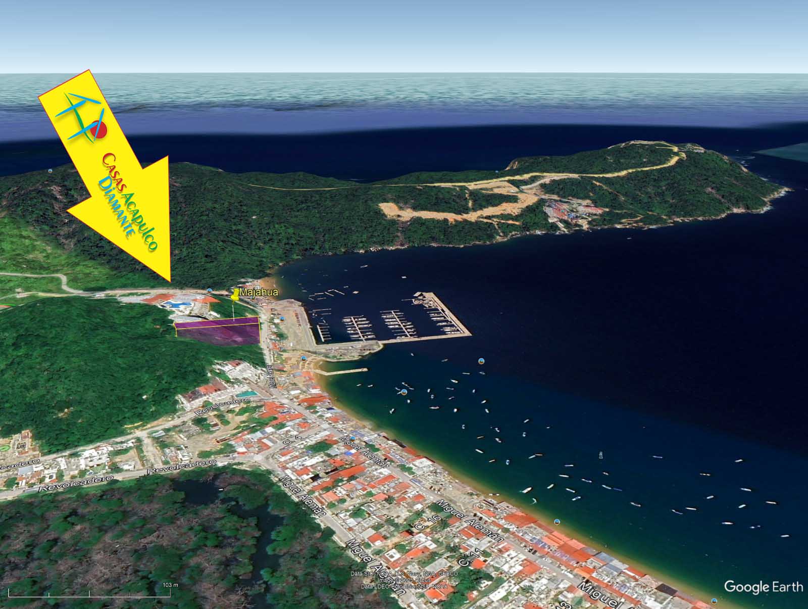 Terreno Puerto Marqués Majahua 10 - Vista aérea 11